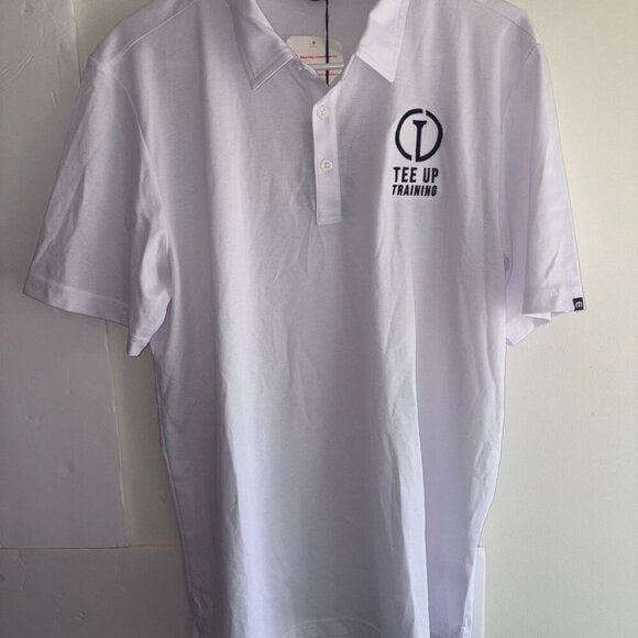 NEW NWT Travis Mathew Oceanside Polo Short Sleeve White L Wrinkle Resistant - Picture 12 of 13